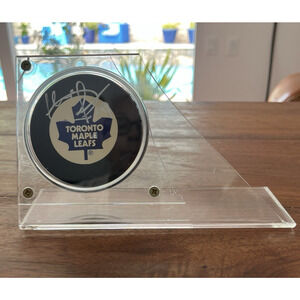 Felix Potvin Toronto Maple Leafs NHL Hockey Puck Signed in Acrylic Case